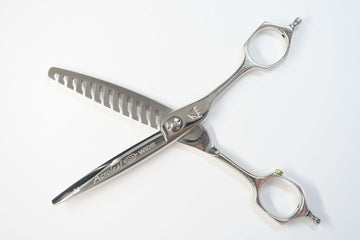 Cランク【MIZUTANI SCISSORS ミズタニシザーズ】 ACRO Acroleaf WIDE M-12 セニング 美容師・理容師 5.9インチ 右利き 【中古】:G-1875 - 0