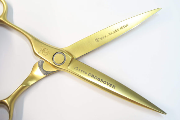 Bランク【MIZUTANI SCISSORS ミズタニシザーズ】 ACRO CROSSOVER CR-2 LEFTY シザー 美容師・理容師 6.1インチ 左利き 【中古】:H-11825