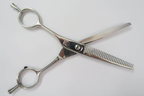 Cランク【サイキシザー SAIKI scissors】 30 セニング 美容師・理容師 5.9インチ 左利き 【中古】:H-8374